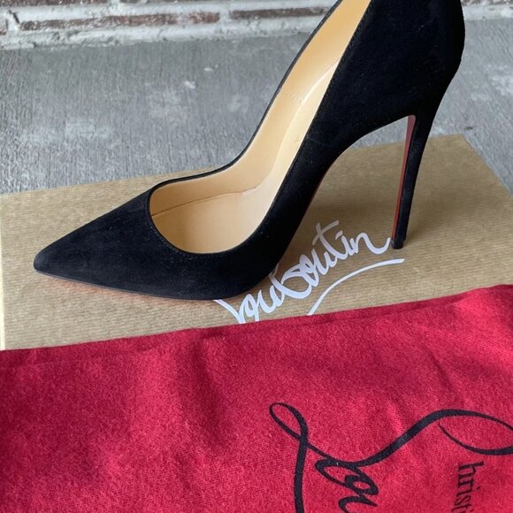 Christian Louboutin So Kate 120 Black Suede Pointed-Toe Pump - Picture 7 of 13